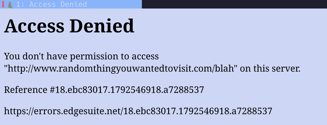 Akamai: Access Denied